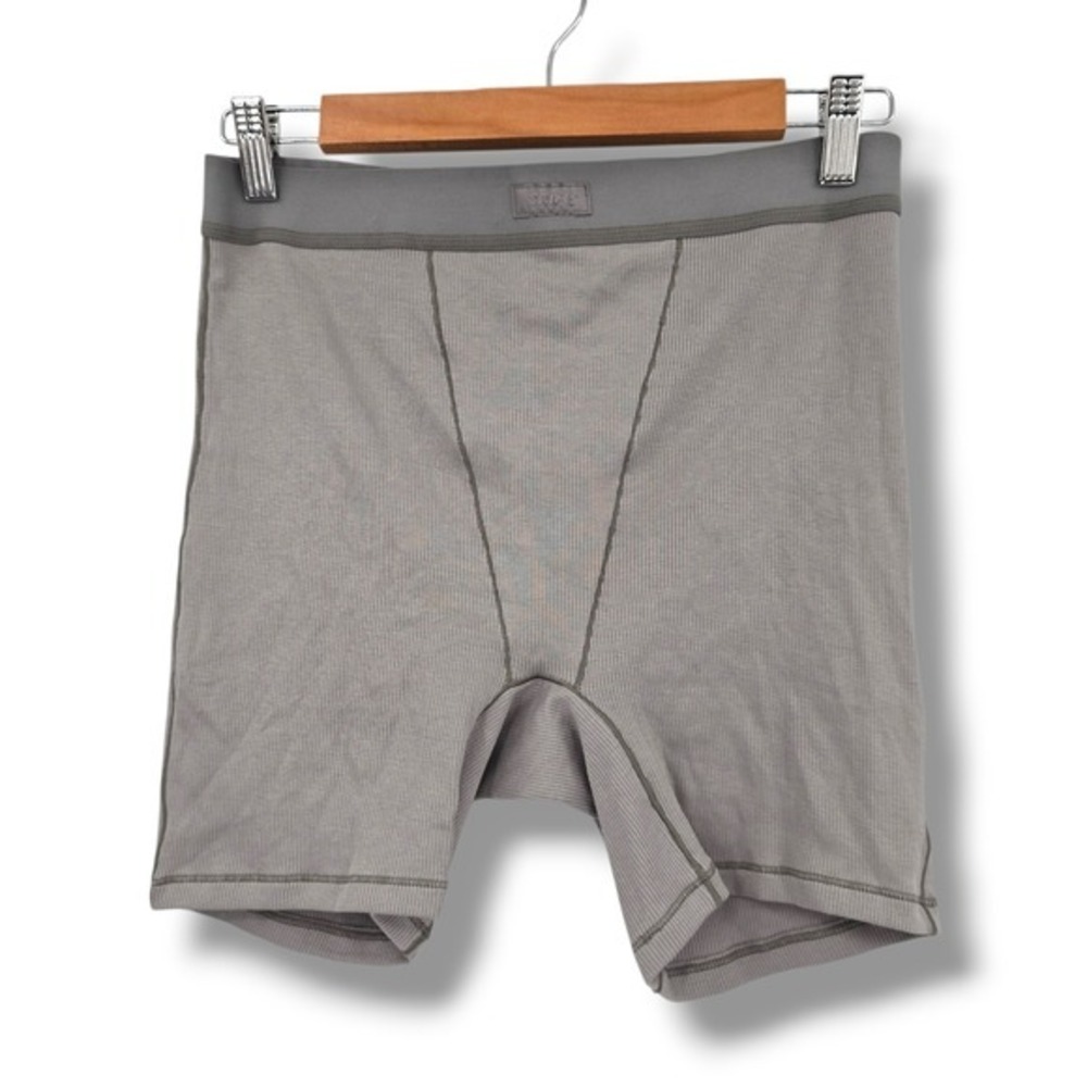 New Skims Ribbed Boxer Briefs Smoke Grey Size Large Womens Lounge